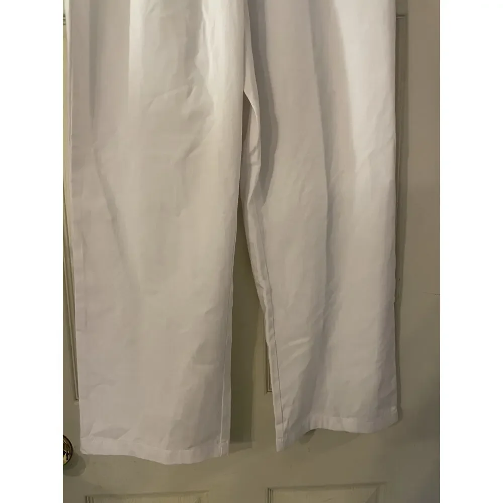 NEW TAGS Defunct Kmart Basic Editions Relaxed Fit White Casual Pants, Sz L